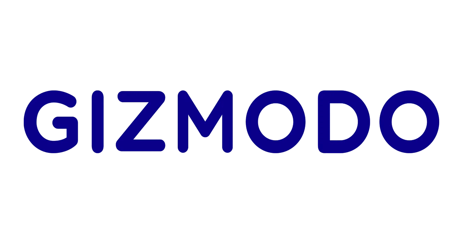 The word "GIZMODO" in bold, rounded, blue capital letters on a transparent background.