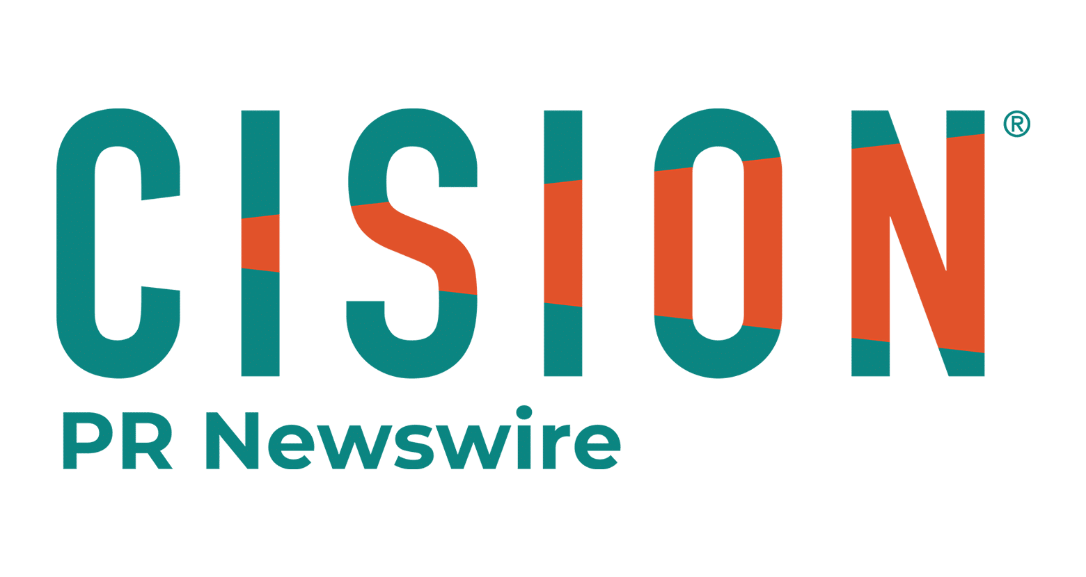 Cision PR Newswire logo featuring bold teal and orange text with geometric cutouts on a transparent background, perfect for announcing a Press Release or showcasing an Intellyx Award.