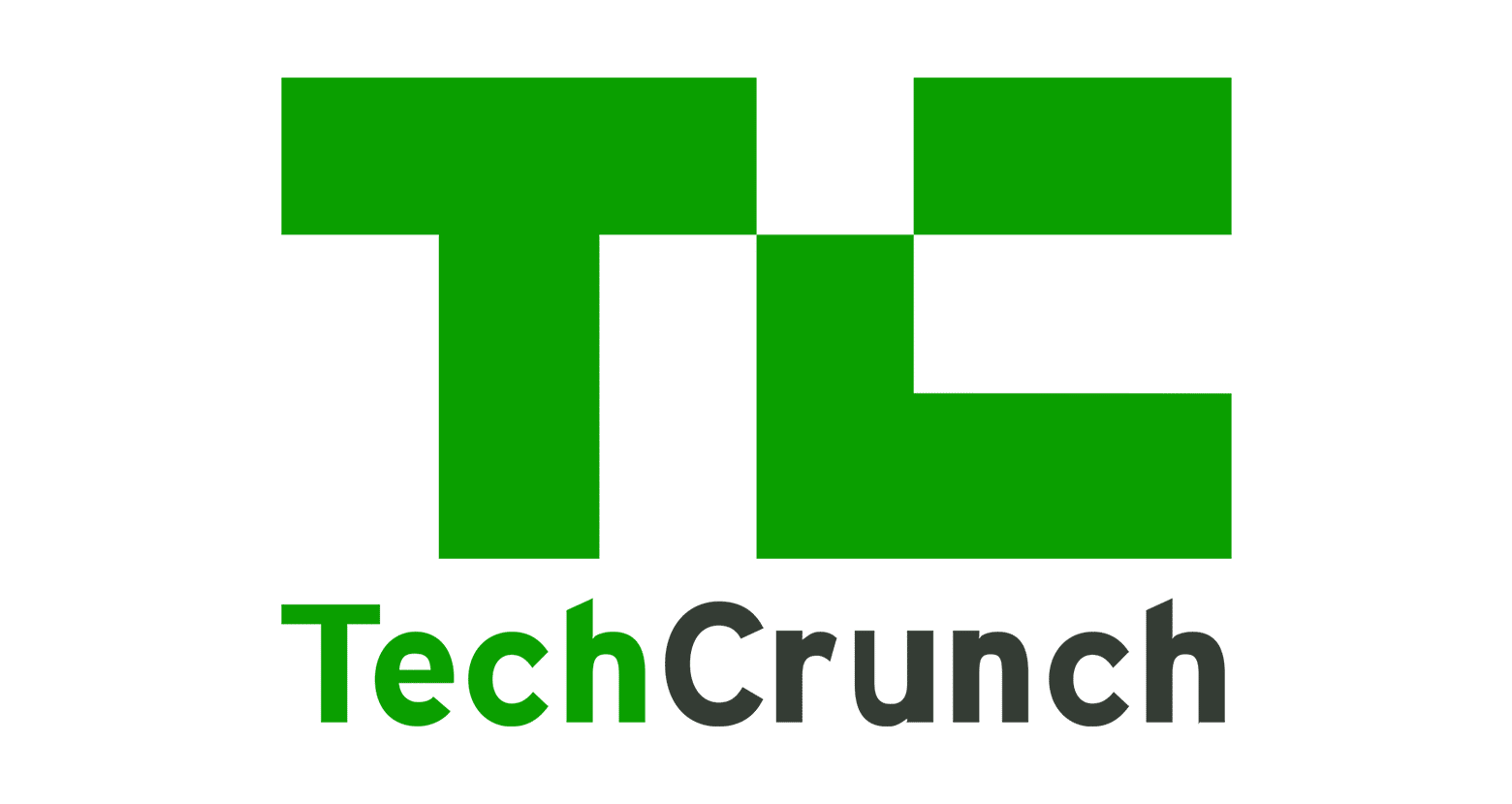 TechCrunch logo featuring large green "TC" initials above "TechCrunch" in green and black text on a transparent background, ideal for use in a press release or to announce an Intellyx award.